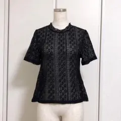 アズールバイマウジー 半袖 レース プルオーバー