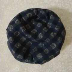 手作り⭐ネイビー チェック柄 ポーチ