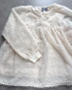 アイボリー ファー風チュニック 130cm