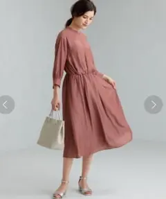 green label relaxing ウエスト ゴム ワンピース