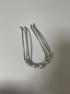 パールとラインストーンのヘアコーム かんざしのサムネイル