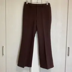 【裾上げ済】　ユニクロ　スマートフレアパンツ　ブラウン　L