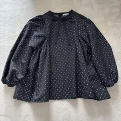 トップス yori yori ドット ネイビー 38 ブラウス トップス - メルカリ