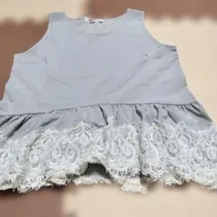 STRAWBERRY-FIELDS グレー ノースリーブチュニック