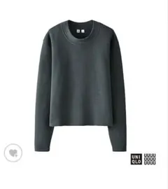 新品　ユニクロ　ミラノリブクルーネックセーター　XXL ダック　グリーン