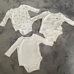 長袖ベビー肌着3点セット　0〜3month