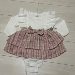 ロンパース・カバーオール 9-12M フリル付き