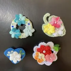 ブローチハンドメイド４点