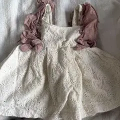 petit main アイボリー レースワンピース 90cm