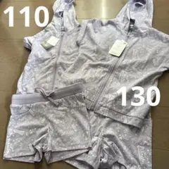 ポケモン ピカチュウ 半袖 半ズボン パーカー セットアップ　110 130