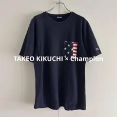 猫*田様 タケオキクチ × チャンピオン リバースウィーブ ポケT XL ネイビ