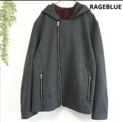 レイジブルー ジップアップ ジャケット フード シンプル カジュアル M
