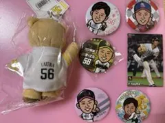 福岡ソフトバンクホークス 田浦文丸 選手 グッズ7点セット ベア 缶バッジ