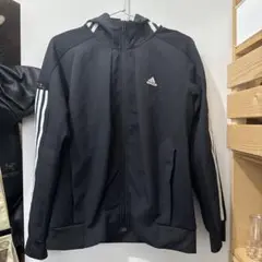 adidas フード付き ジャージ L 黒