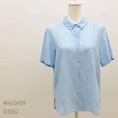 UNIQLO レーヨンブラウス ライトブルー Lサイズ ユニクロ