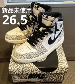 ナイキ　エアジョーダン1 ハイ OG ホワイトセメント　サファリ