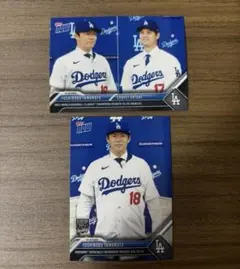 Topps NOW 山本由伸 大谷翔平 ドジャース 2枚セット 入団会見 - メルカリ