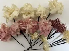 ドライフラワーアレンジメント用花材 10本セット ホワイト・ピンク・赤