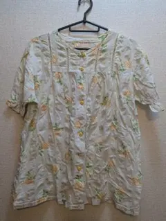 S0515ナイト ウェア 花柄半袖シャツ 日本製 レア ヴィンテージ