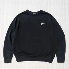 NIKE ワンポイントロゴ スウェット 刺繍 XL ブラック トレーナーのサムネイル