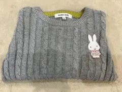 GLOBAL WORK グレー ケーブルニット トレーナー M