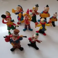 ピエロ道化師フィギュア 10体セット