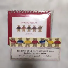 레트로 산리오 てつなぎクマ テディベア フォトアルバム メモ帳 セット