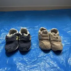 New Balance 313 キッズシューズ ネイビー　ベージュ