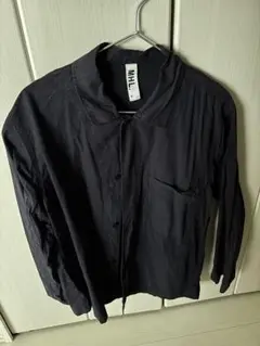 MHL. ネイビー ボタン付きシャツ M