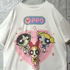 パワーパフガールズ×セーラームーン Tシャツ アニメ 両面プリント ヴィンテージ 00s パワーパフガールズ セーラームーン コラボ tシャツ 両面プリント