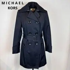 ★MICHAEL KORS★マイケルコース★M★黒トレンチコート★裏豹柄★ベルトのサムネイル