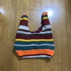 マルチカラー ストライプ ショルダーバッグ