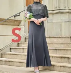 GIRL レースハイネックブラウス・キャミソールワンピース　S ダークネイビー