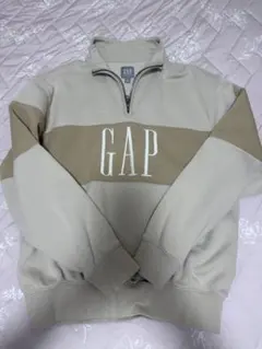 GAP ハーフジップ スウェット ベージュ XS