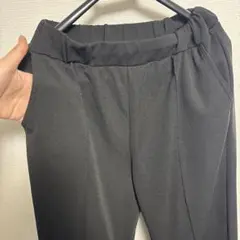 ウエストゴム　楽ちんブラックワイドパンツ M-Lサイズ