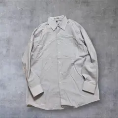 USA製 Geoffrey Beene ストライプ 長袖シャツ L パープル系