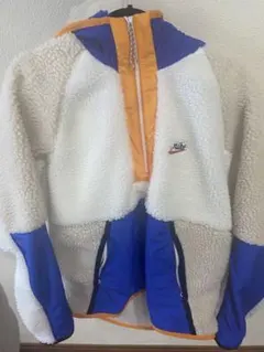 Nike フリースジャケット L ホワイト/ブルー/オレンジ