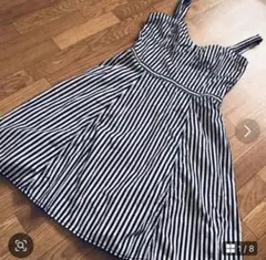 【美品】キャミワンピース　ワンピース　ストライプのサムネイル
