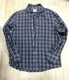 ジャンネット SLIM FIT 青チェックシャツ 42 イタリア製表記 - メルカリ