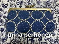 正規品/ミナペルホネン ねこ金具 カドルポーチ タンバリン がま口 財布のサムネイル