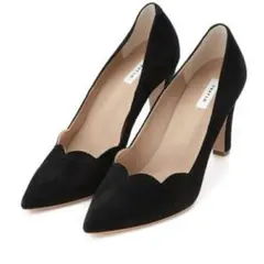 FRAY I.D フレイ アイディー スエード スカラップハイヒール パンプス