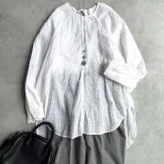 25SS 極美品♡ シップス〈洗濯機可能〉レース バルーン 袖 ブラウス