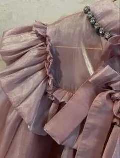 sister janeフリル付きピンク長袖ブラウス