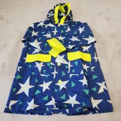 キッズ レインコート 星柄 ネイビー