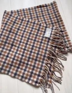 Aquascutum アクアスキュータム カシミヤ チェックマフラー