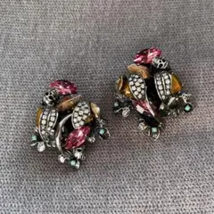 ブラッディマリー ピアス カラーストーン3石 D0.01 D0.02刻印 両耳