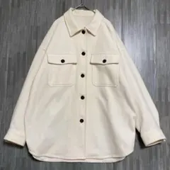 GU ジーユー　オーバーサイズシャツジャケット　無地　XL