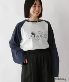 LEPSIM ミッキーマウス ラグラン長袖Tシャツのサムネイル