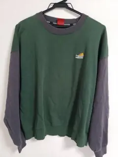 CONVERSE トレーナー Lサイズ グリーン/グレー　コンバース