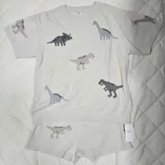 新品 ジェラートピケ ダイナソー柄プルオーバー ショートパンツ セット 恐竜
